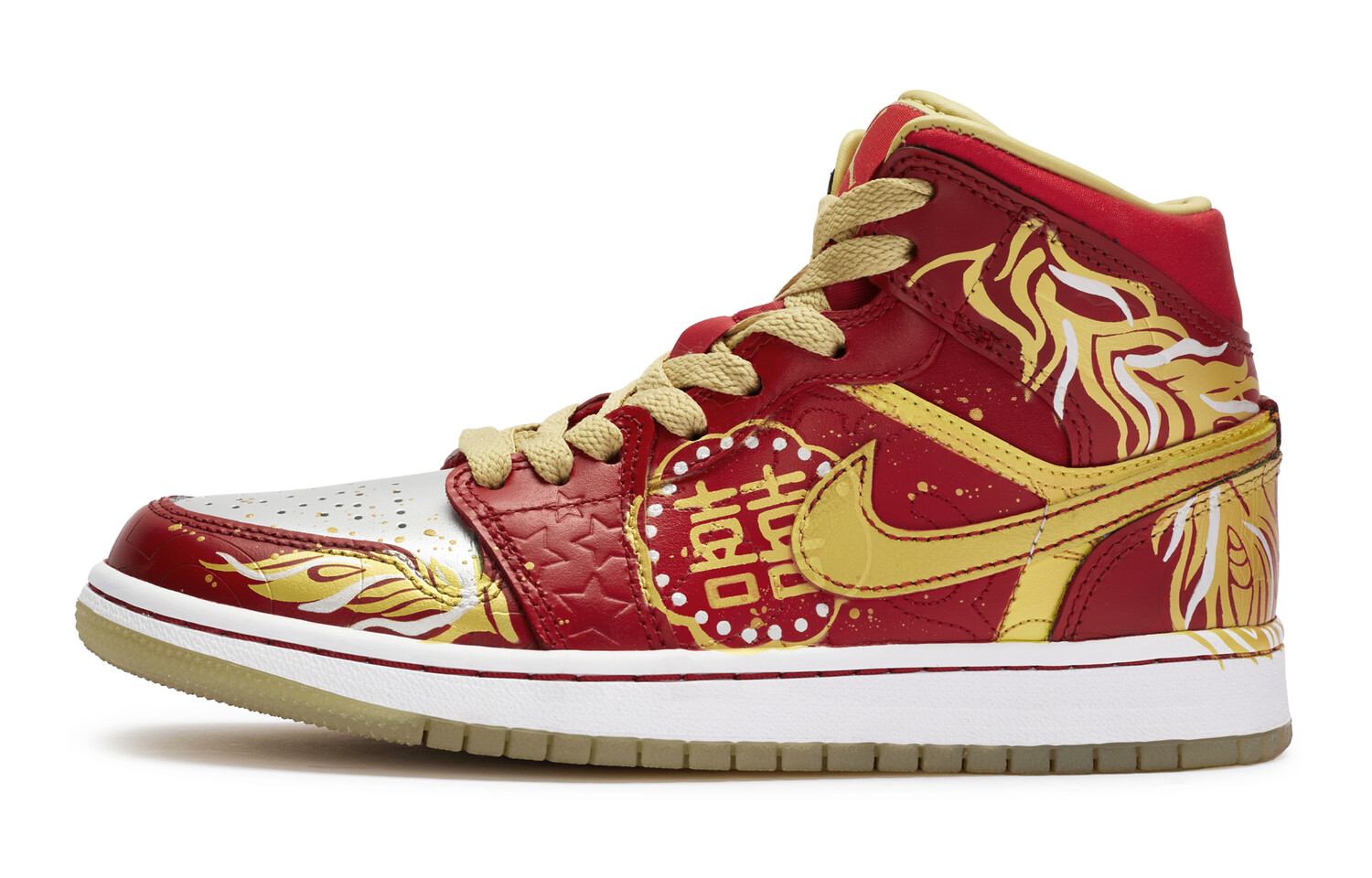 Кроссовки Air Jordan 1 Vintage Basketball Shoes Unisex Mid-Top Silver