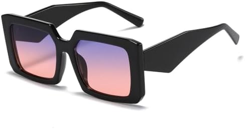 

Модные солнцезащитные очки большого квадратного размера с градиентным серым покрытием, тренд 2027 года, стильные очки для женщин с защитой от ультрафиолета UV400 MTZJH, Bluepink