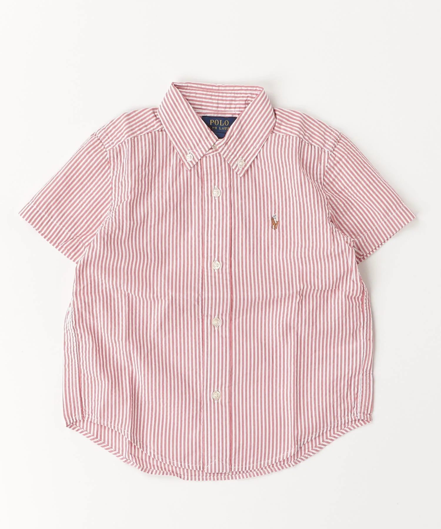 Детская рубашка POLO RALPH LAUREN CHILDRENSWEAR в полоску из хлопка — фото 3