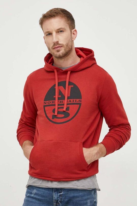 

Толстовка из хлопка North Sails, красный