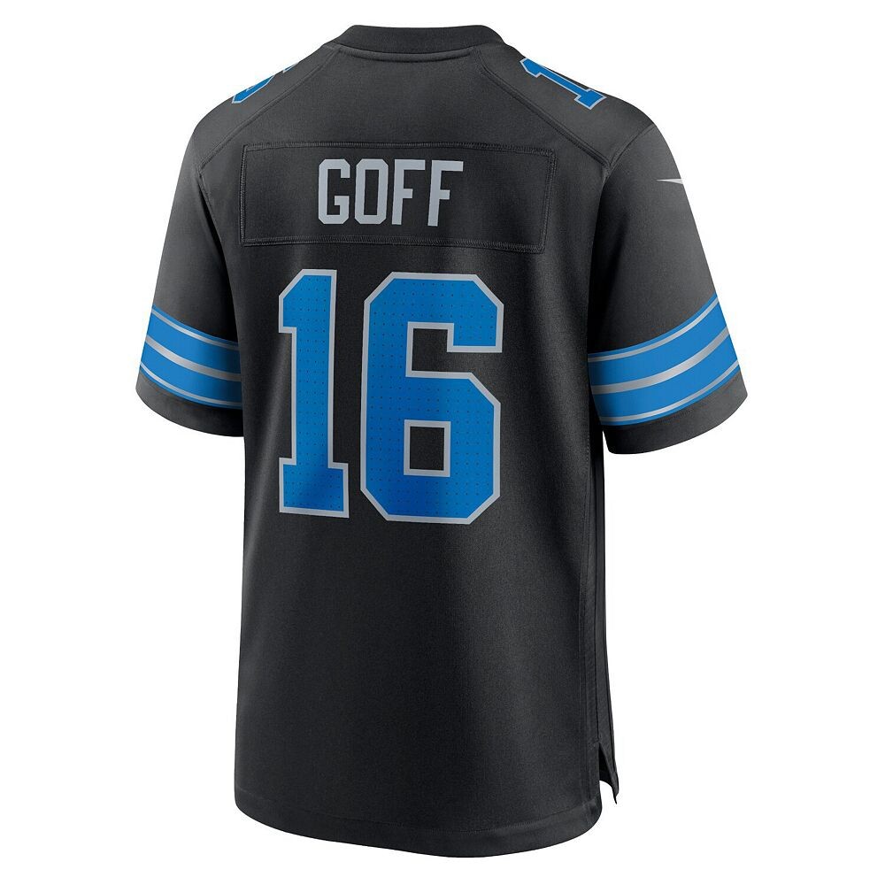 Мужская черная майка Nike Jared Goff Detroit Lions 2nd Alternate Game, цвет Lns Black — фото 4