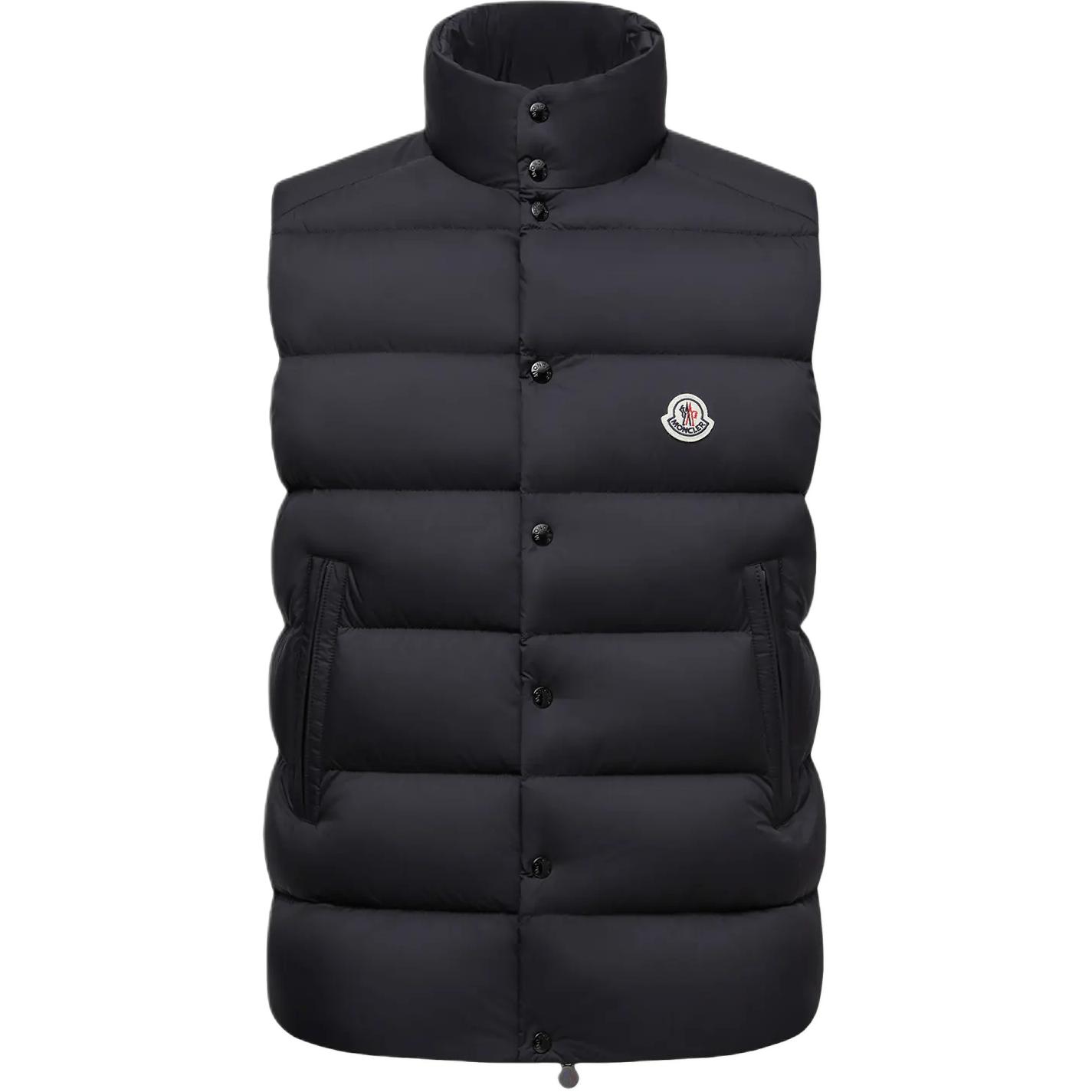 

Moncler Стеганый безрукавный жилет с логотипом, Black