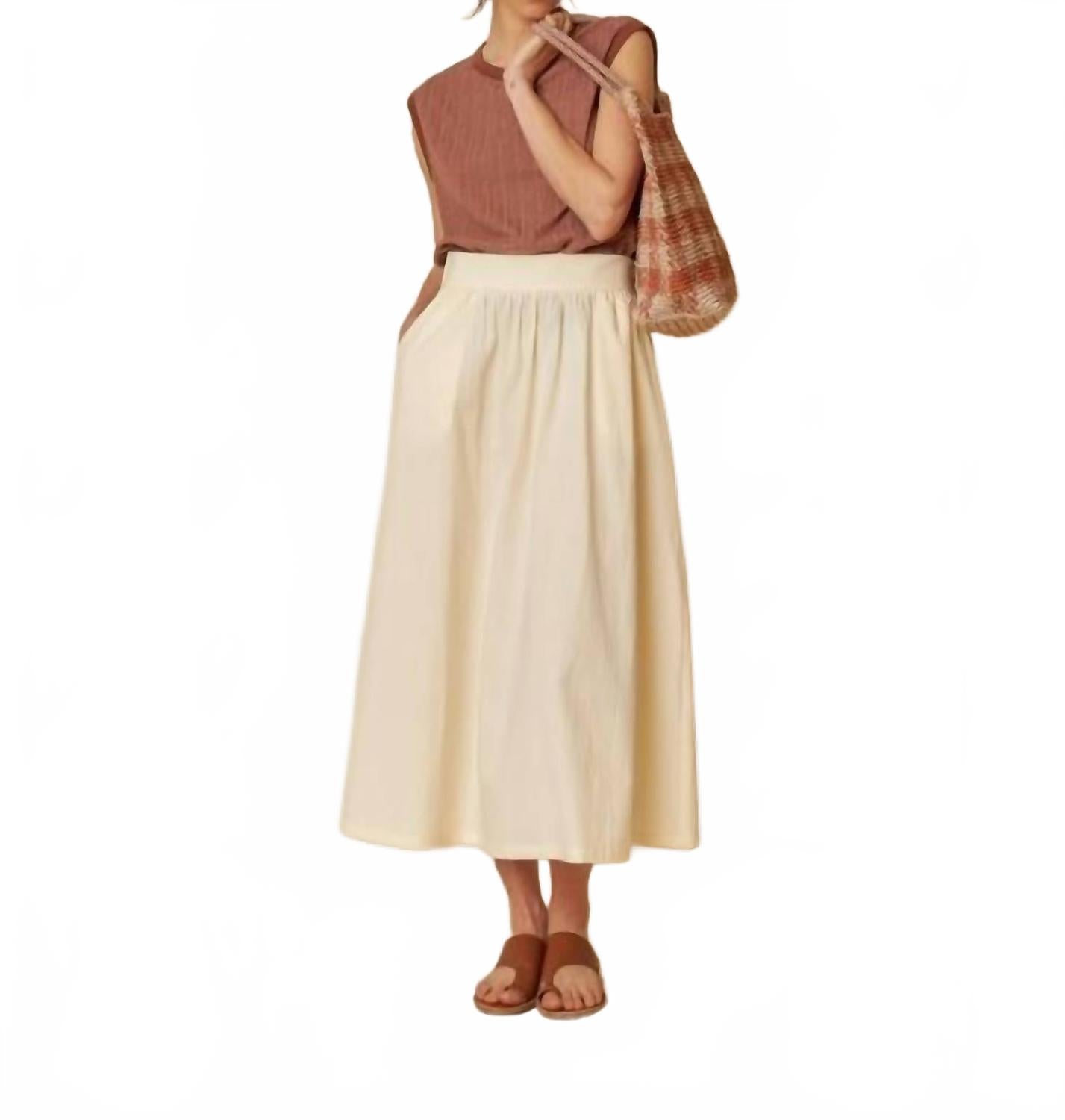 

Юбка миди из поплина цвета Crudo Indi & Cold, Crudo