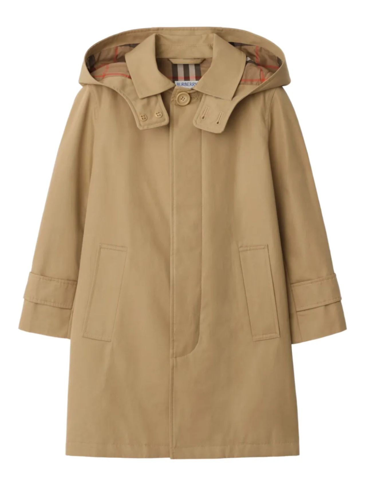 

Пальто с капюшоном Burberry Kids, нейтральный