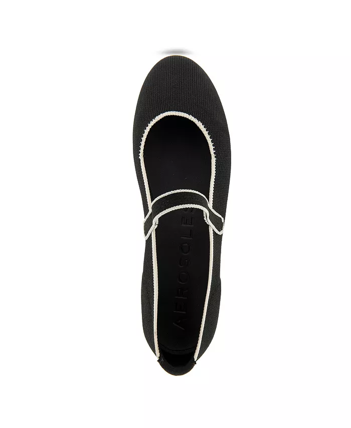 Женские балетки Perry Knit с круглым носком в стиле Mary Jane Aerosoles, черный — фото 4
