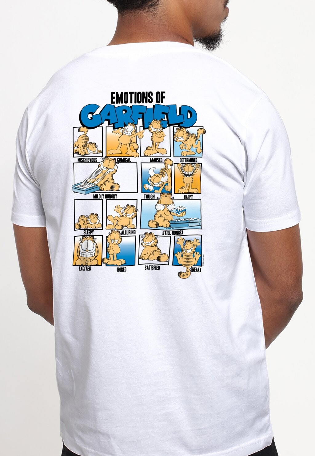 

Принт на футболке Emotions Of Garfield Henry Tiger, белый