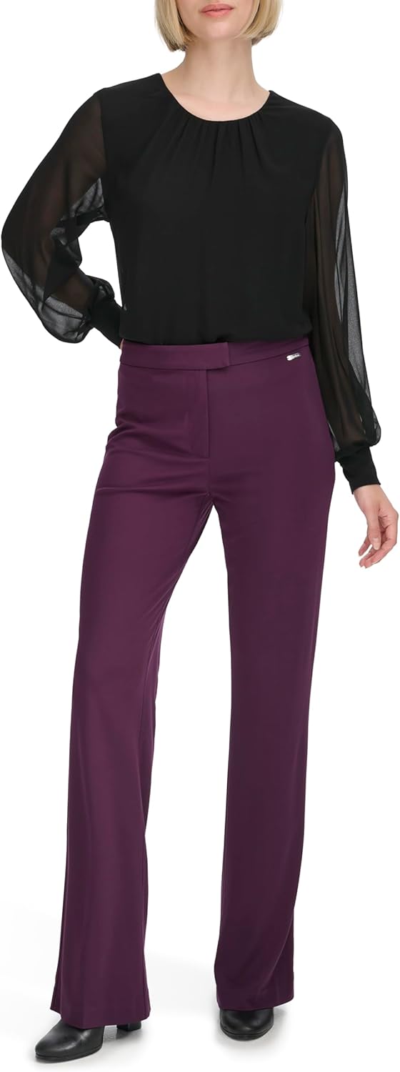

Женские брюки Calvin Klein Wide Leg, Aubergine