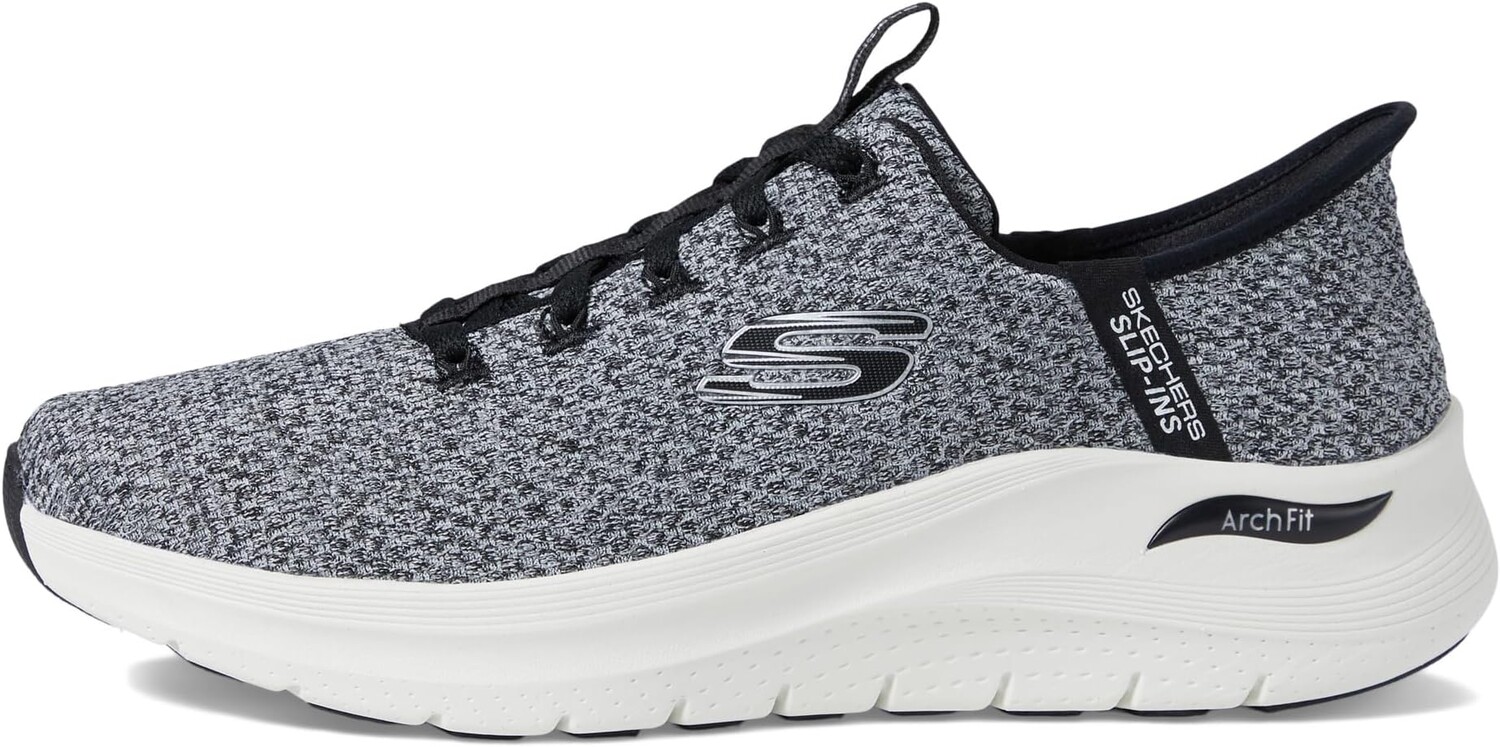 Кроссовки Arch Fit 2.0 Look Ahead Hands Free Slip-In SKECHERS, цвет White/Black — фото 4