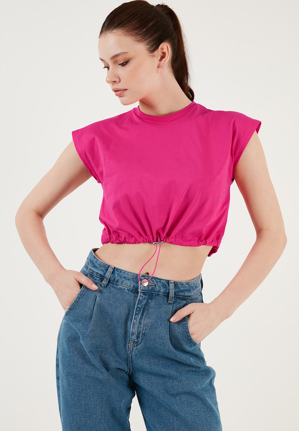 

Футболка с принтом REGULAR FIT LELA, фуксия