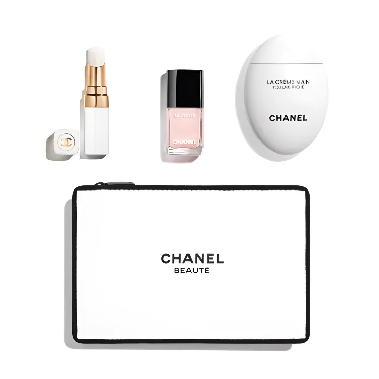 CHANEL Набор для ремонта и увлажнения кожи 3г+13мл+50мл, Three-Piece Set: Lip Balm #912 3g+Nail Polish #111 13ml+Rich Hand Cream 50ml