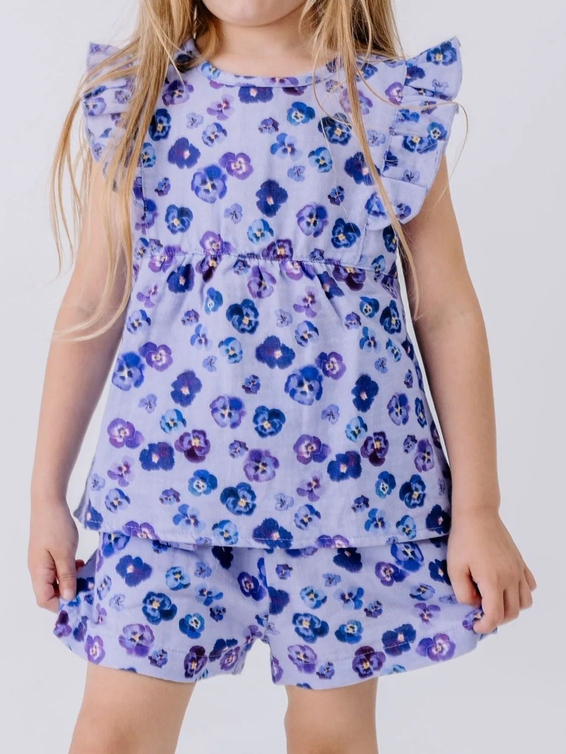 Обычные брюки 'Walkiddy - Purple Violas Shorts' Walkiddy, Lilac — фото 2