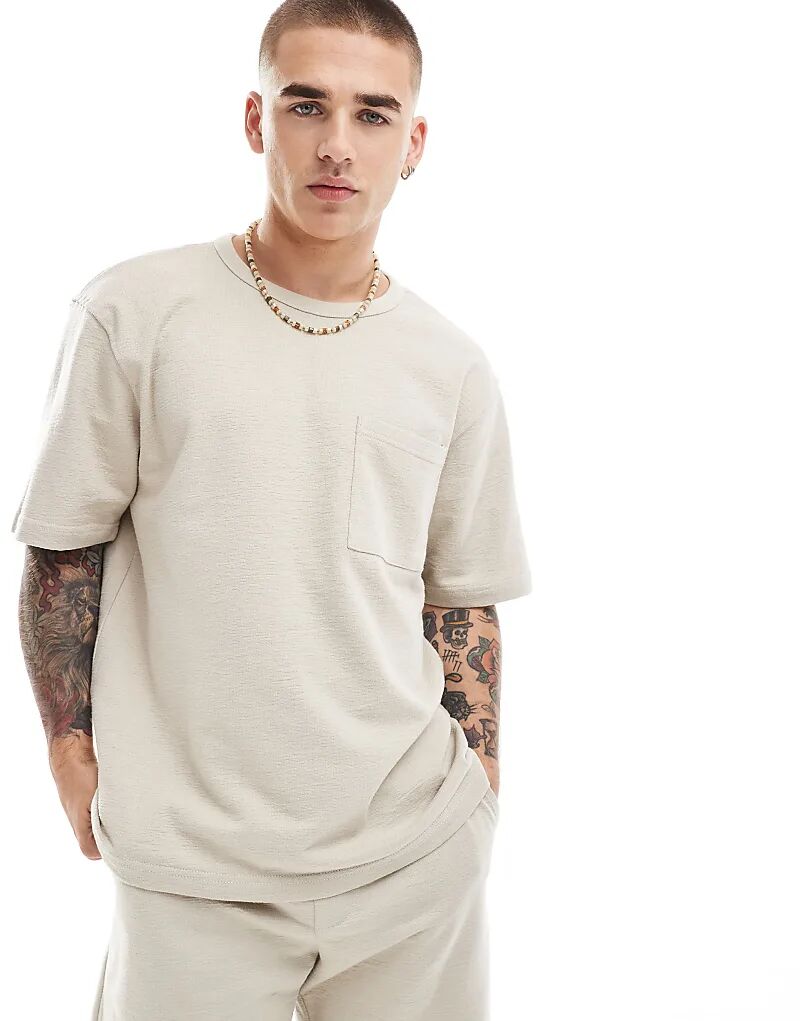 

ONLY & SONS Свободный фактурный крой, бежевый цвет