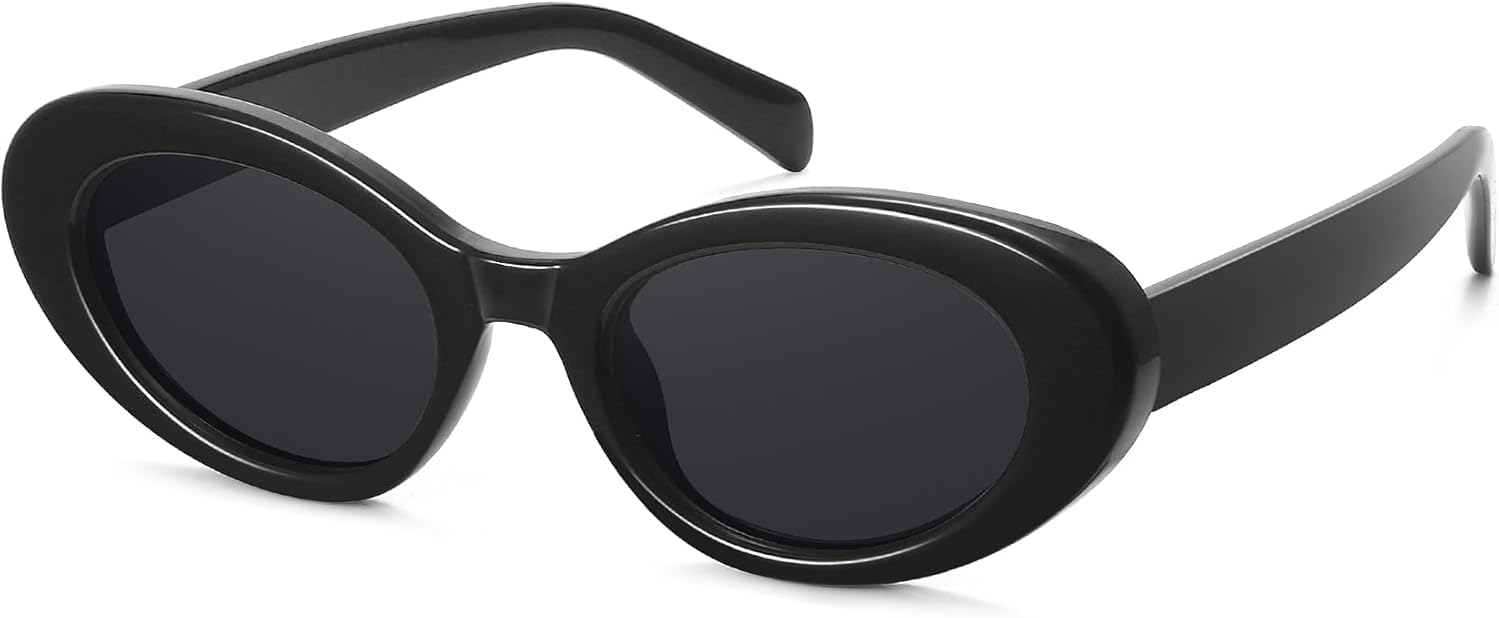 

Ретро-солнцезащитные очки овальной формы «кошачий глаз» для женщин, поляризованные, в стиле Y2K, с защитой от УФ-излучения UV400. Модные солнцезащитные очки Plinvo, Black Frame