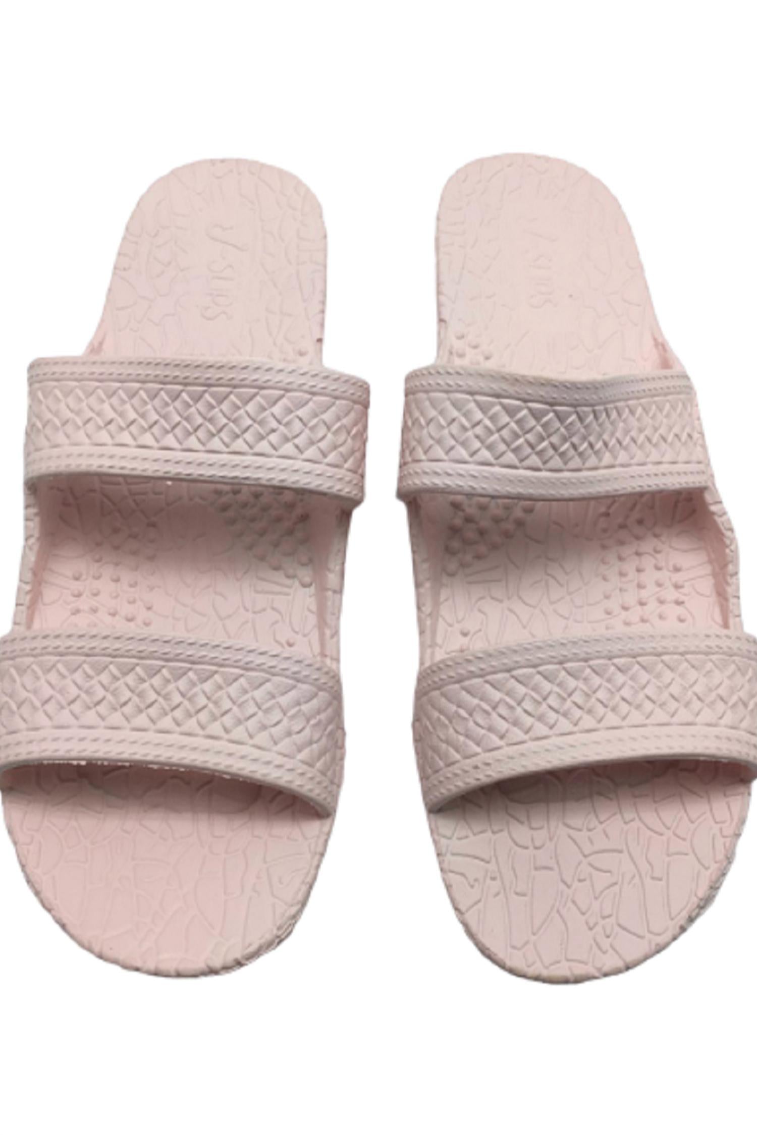 Женские сандалии J Pastel Hawaiian в розовом цвете с цветком плюмерии J-Slips Hawaii