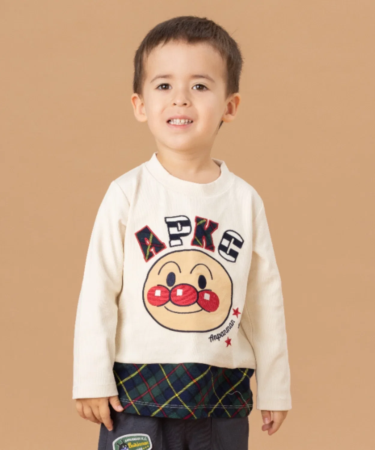 Детский пуловер с аппликацией Anpanman Kids Collection офф-белый