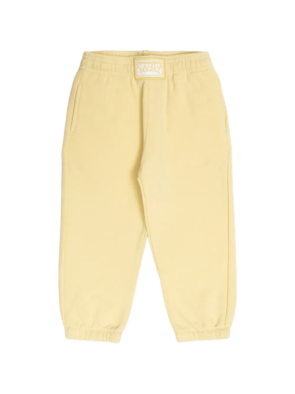 Брюки с нашивкой-логотипом Versace Kids, желтый
