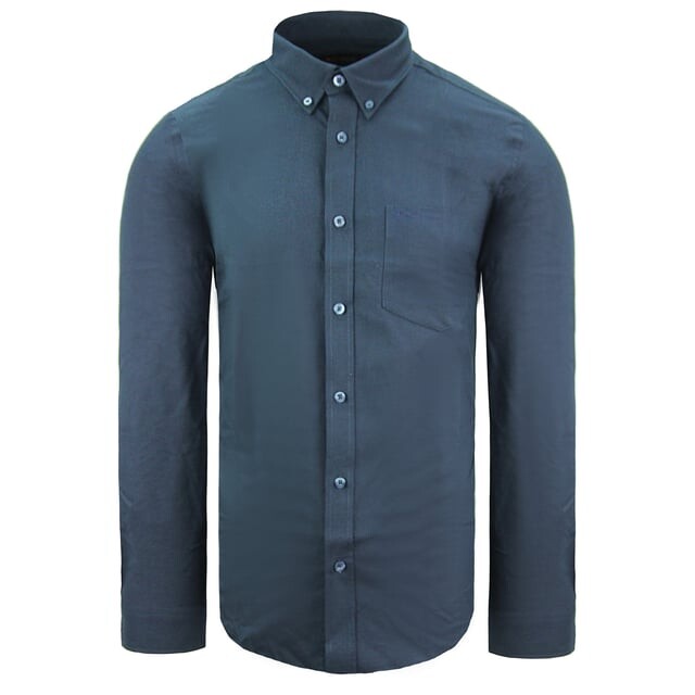 

Оксфордская мужская рубашка темно-синего цвета Ben Sherman, синий