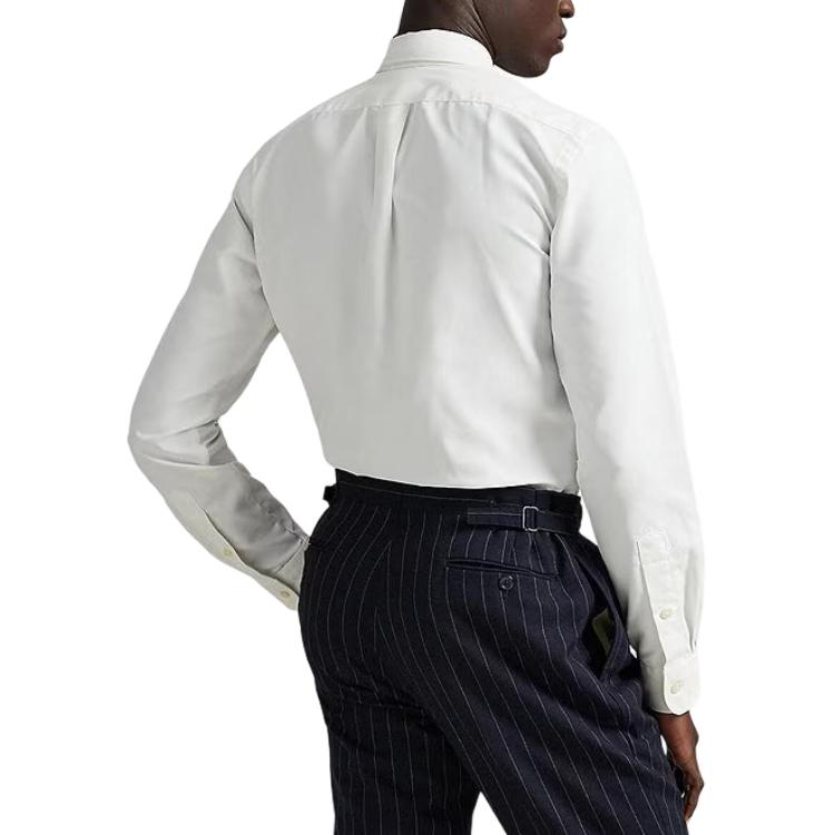 Polo Ralph Lauren Рубашка мужская белая с лацканом Moderate — фото 3