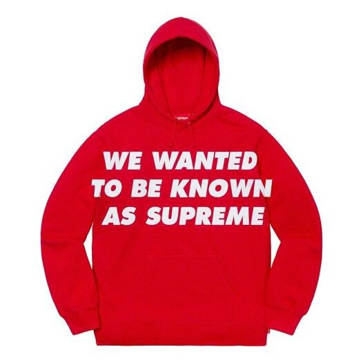 

Толстовка ss20 week 1 known as hooded sweatshirt Supreme, красный