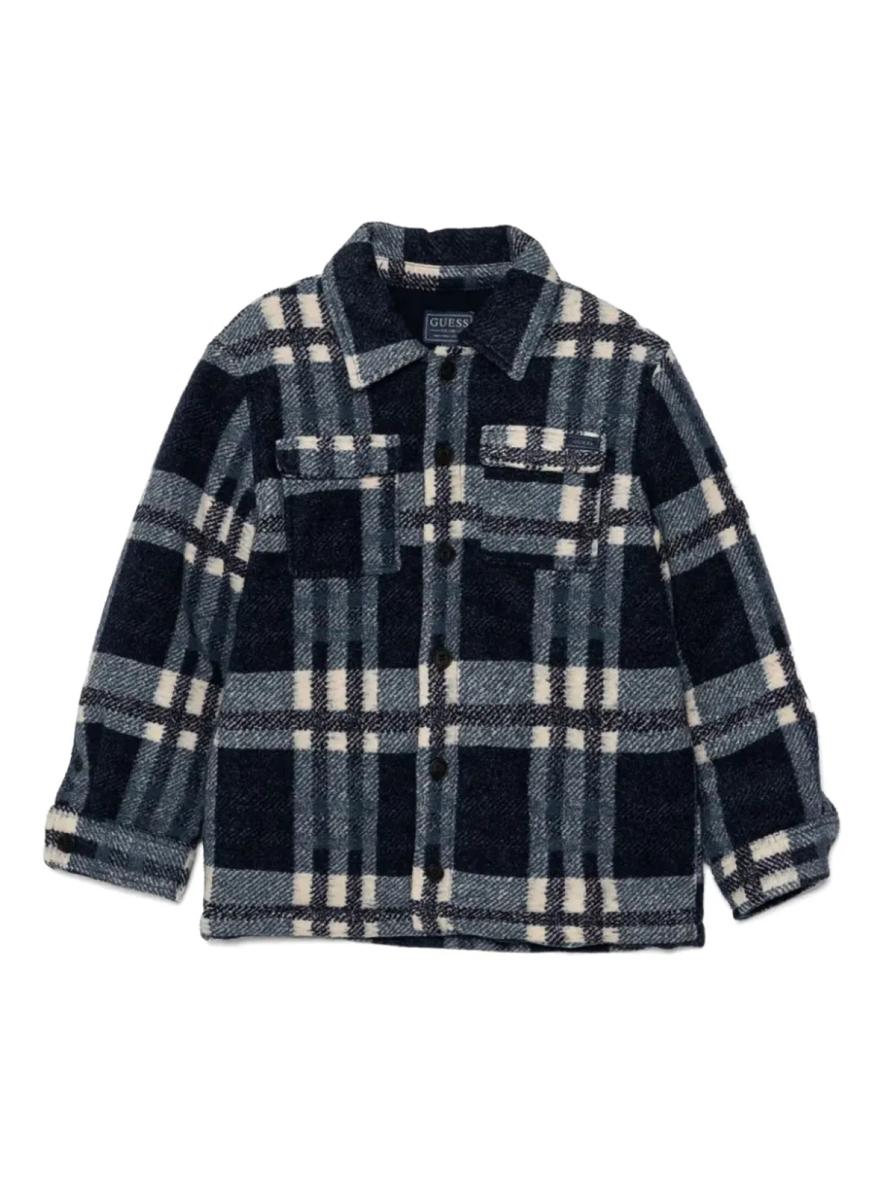

Думаю, детская клетчатая рубашка куртка guess kids, синий