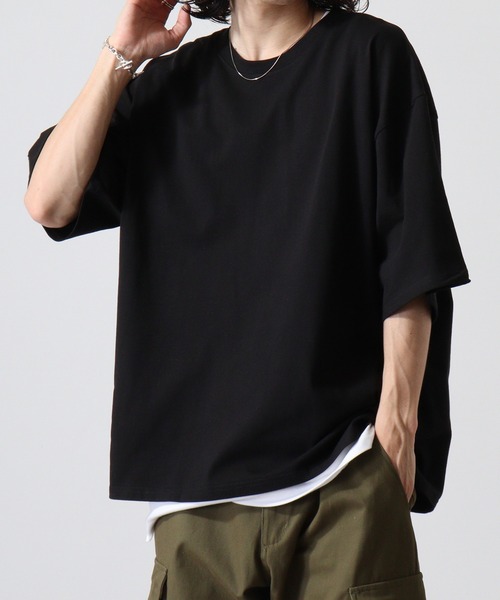 

Футболка с коротким рукавом свободного кроя, с принтом и вышивкой, 176 г, бренд Cross & Stitch, черный