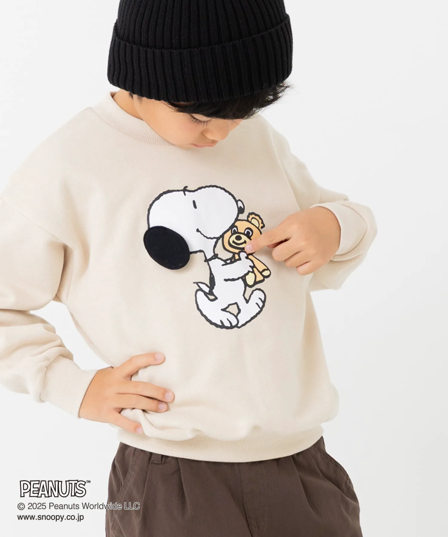 Флисовая толстовка с рисунком арахиса Peanuts, A Set-in/Cream — фото 4