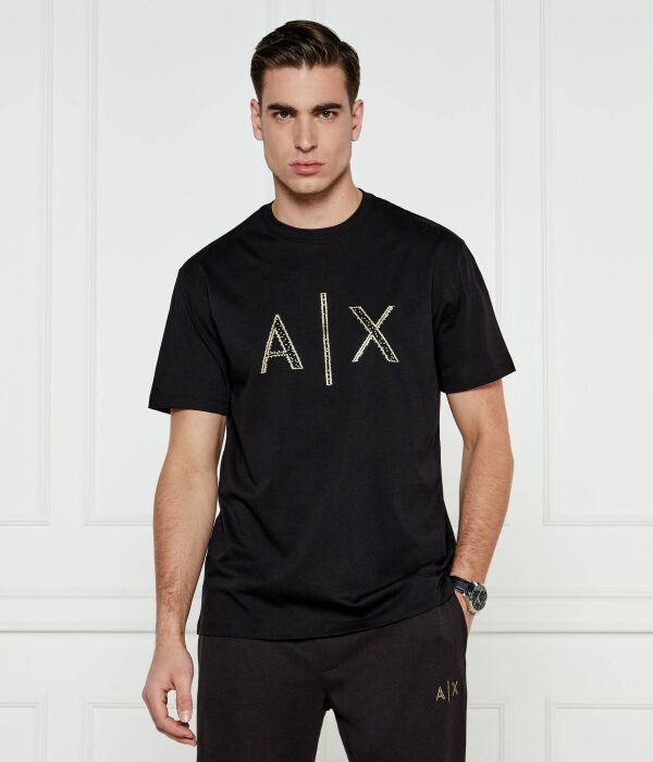 

Футболка мужская Armani Exchange с логотипом бренда, черный