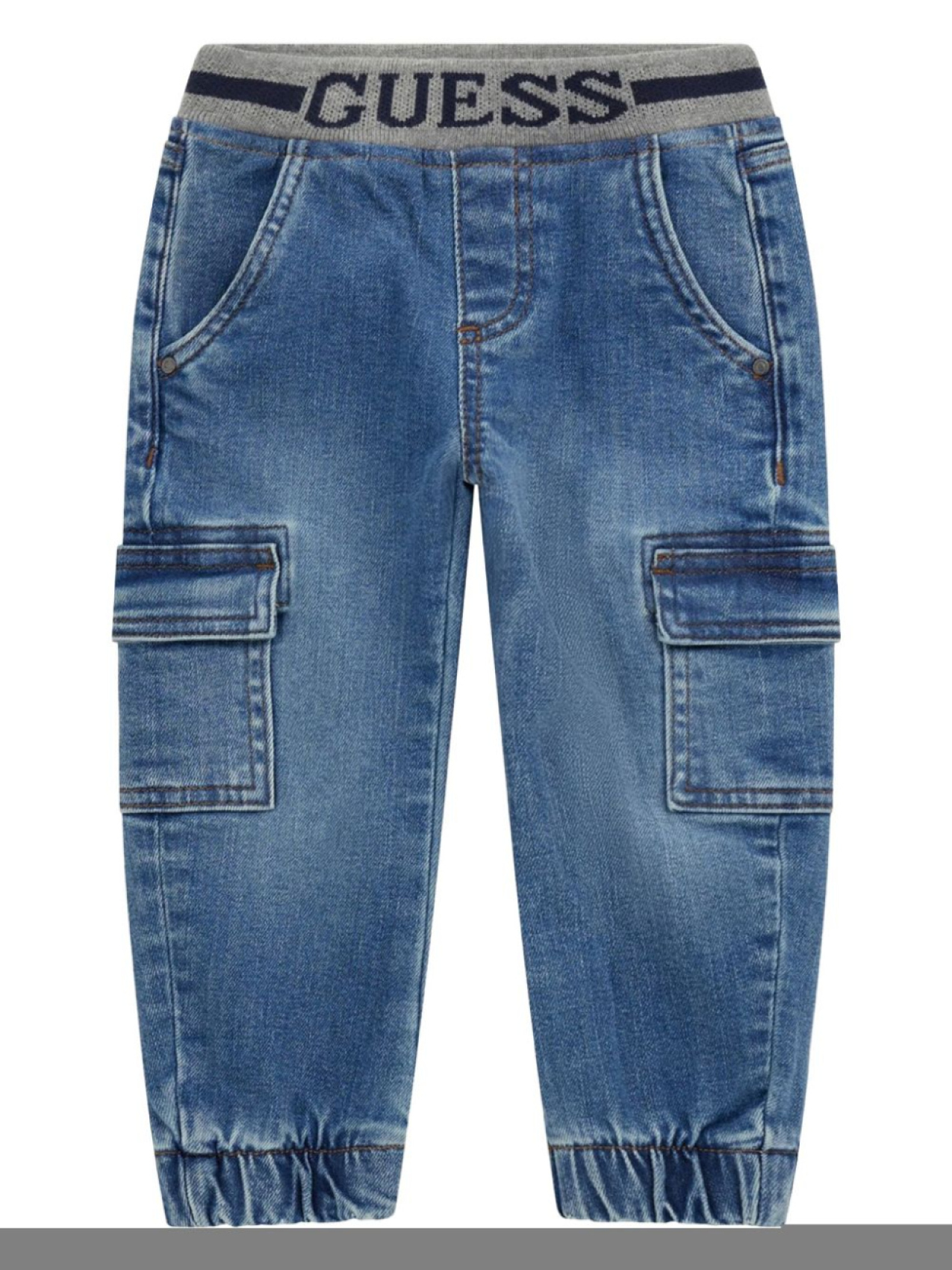 

Думаю, детские хлопковые джинсы guess kids, синий