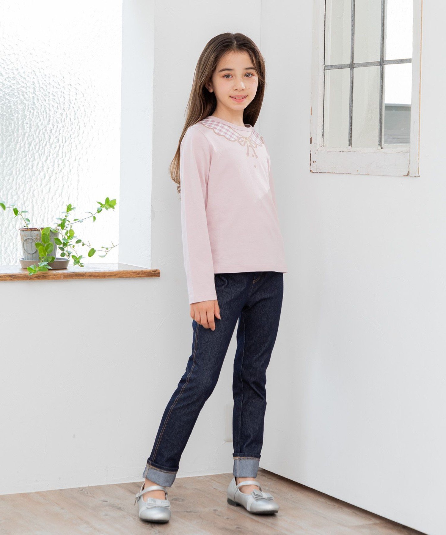 [110-140 см] Джинсовые трикотажные брюки Kids Suite, Navy [075] — фото 3