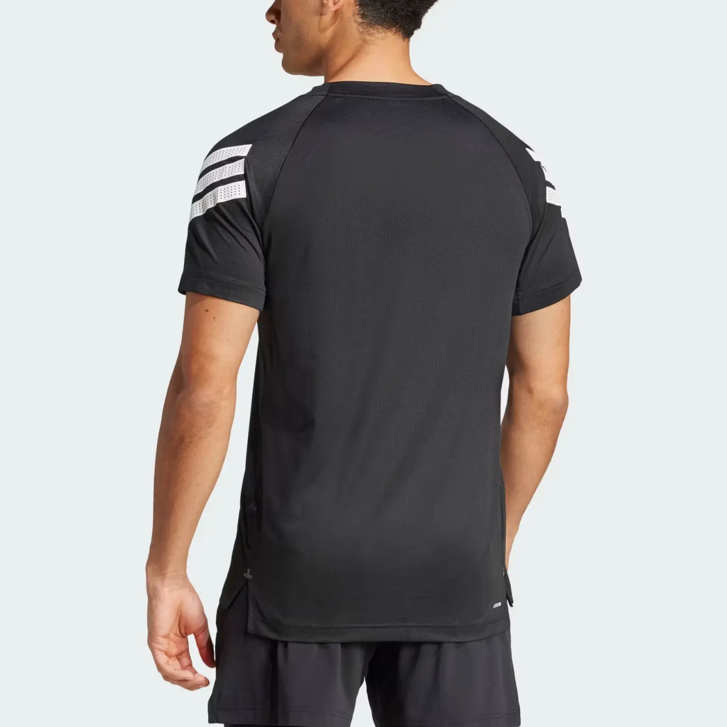 Adidas Футболка Icon3 Stripes мужская Black/White — фото 3