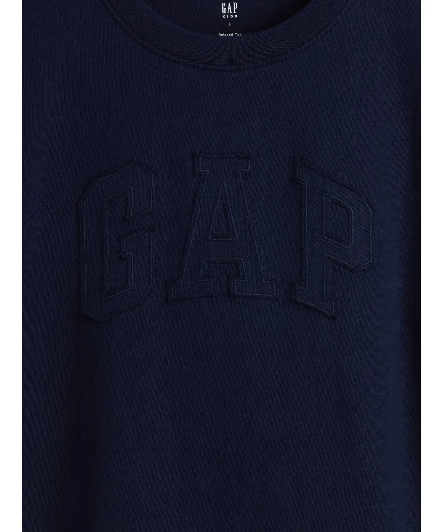(K) Футболка свободного кроя с логотипом GAP (детская), NAVY_UNIFORM — фото 3