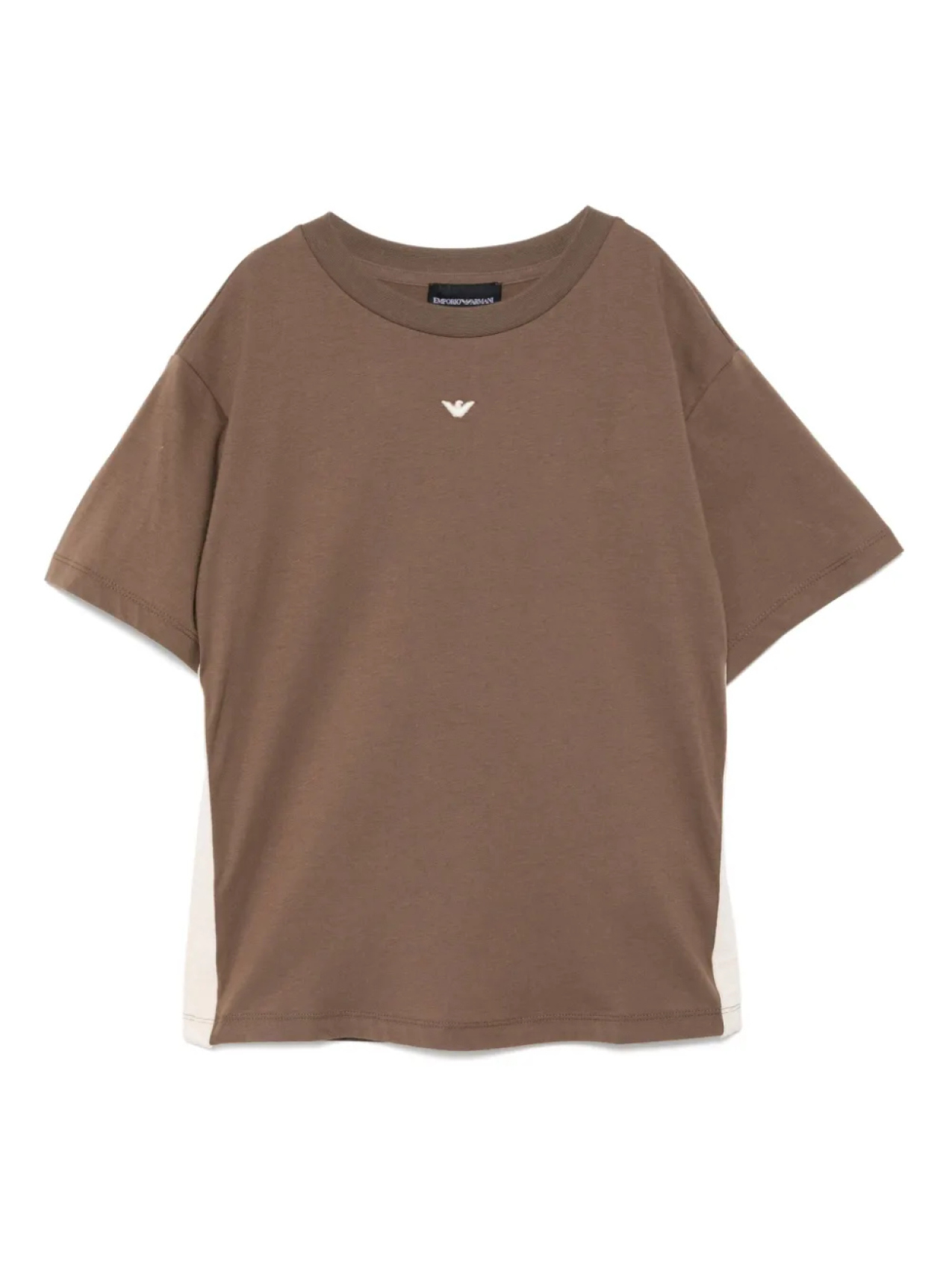 

Emporio Armani Kids футболка с вышитым логотипом, коричневый