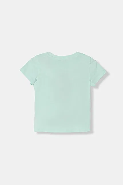 Футболка с принтом United Colors of Benetton, бирюзовый — фото 2