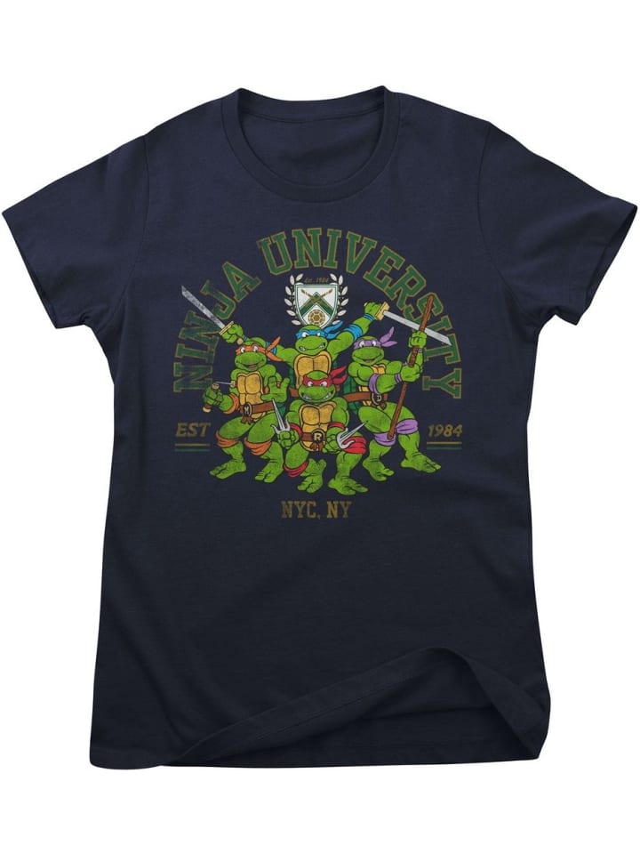 

Teenage Mutant Ninja Turtles Футболка "Ninja University Girly Tee" синего цвета, Синий, Teenage Mutant Ninja Turtles Футболка "Ninja University Girly Tee" синего цвета