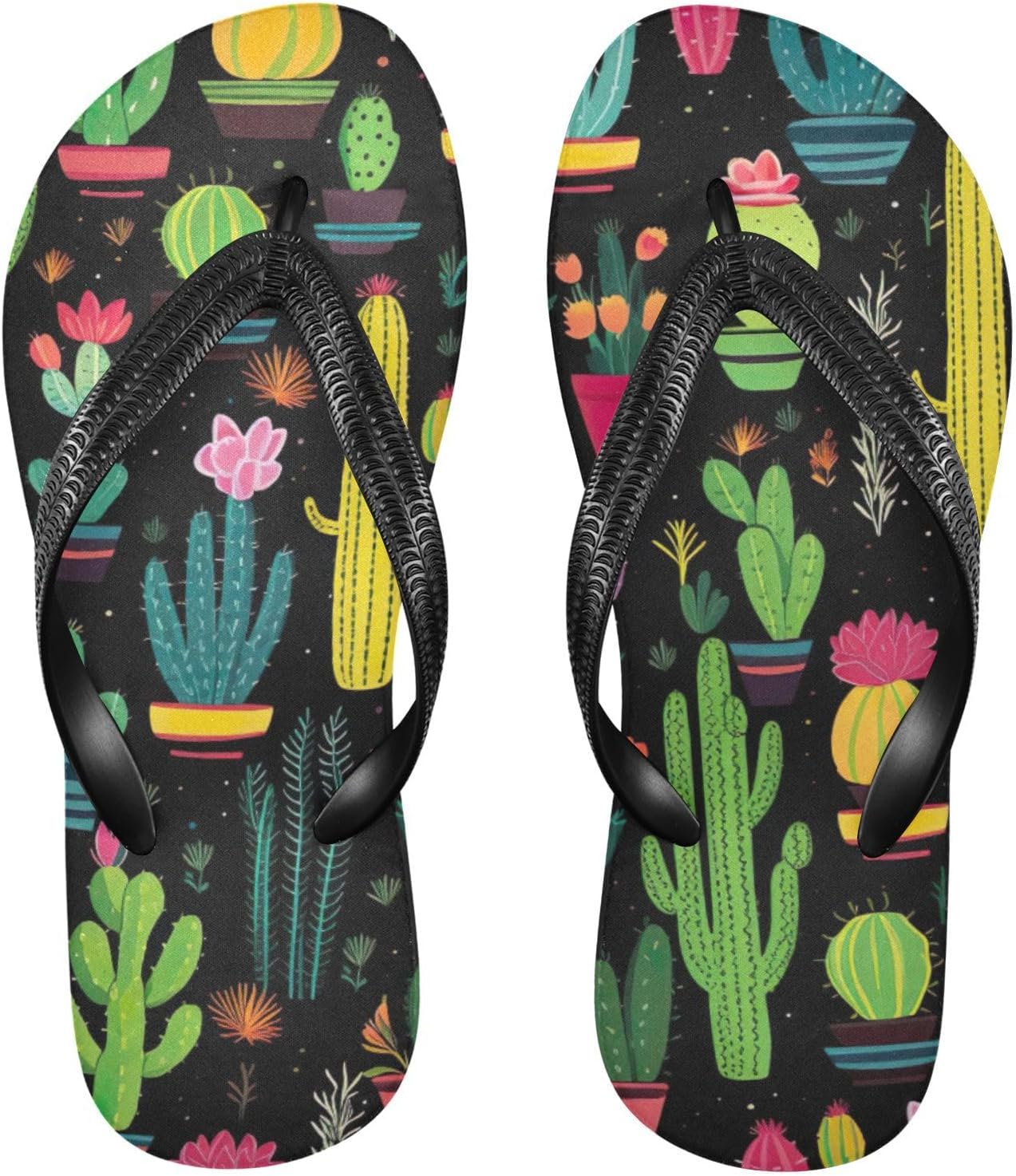 

Шлепанцы «Кактус»- пляжные летние повседневные сандалии для женщин и мужчин, тапочки для душа, размер XS Kfbe, Cactus