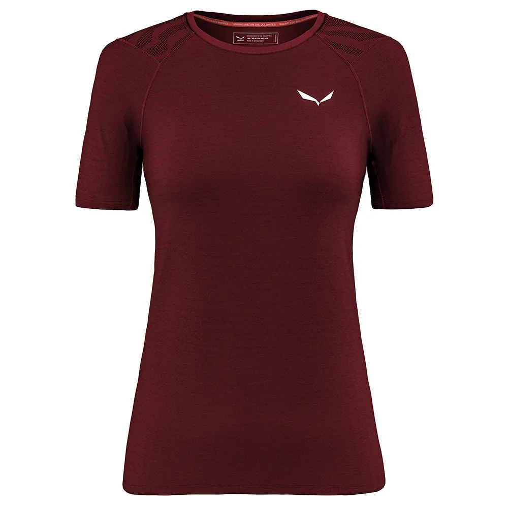 

Футболка Salewa Cristallo Warm, красный