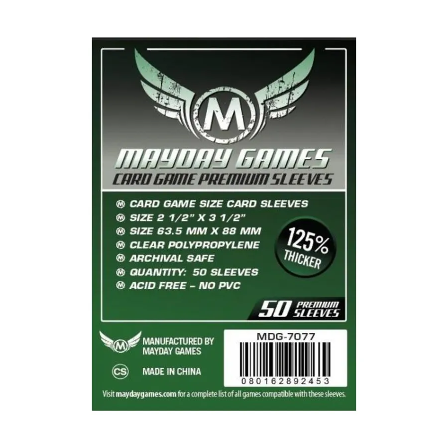 

Премиальные конверты для карточной игры 63,5 x 88 мм (50), Board Game Sleeves (Mayday Games)