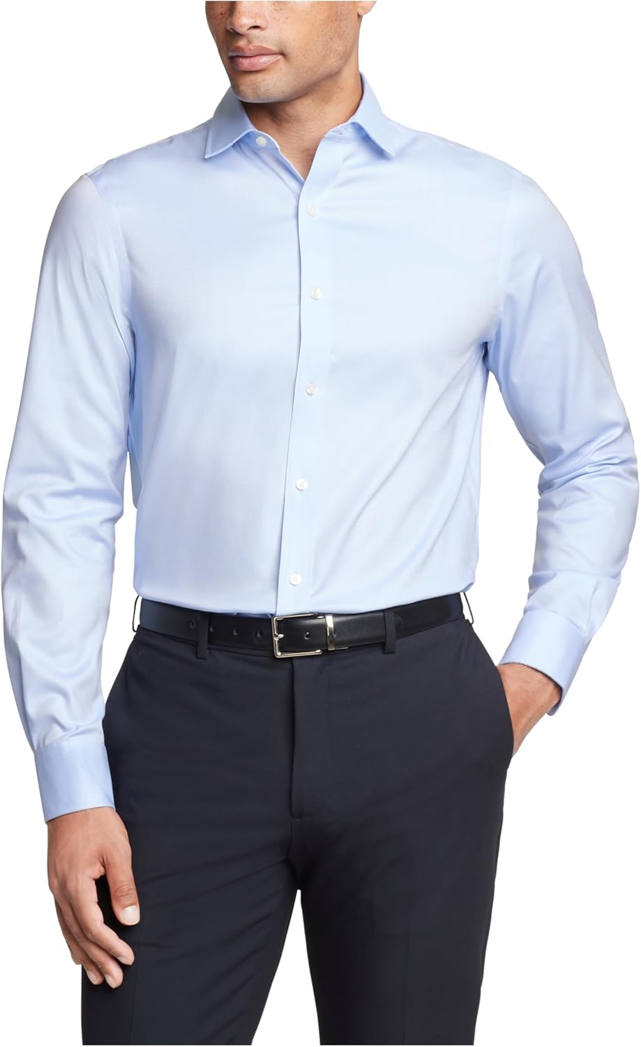 

Мужская классическая рубашка Tommy Hilfiger, стандартный крой, базовые вещи, Blue