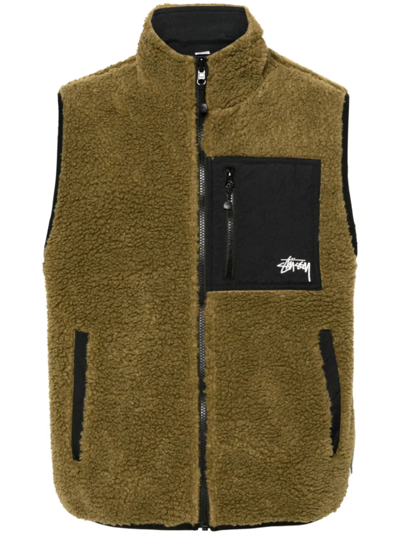 

Жилет из шерпы Stüssy, зеленый