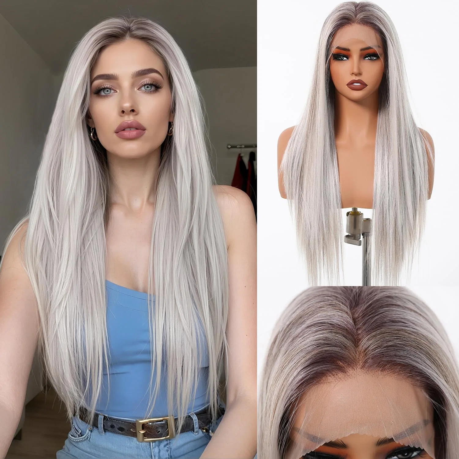 Женский парик «Platinum Blonde» 28 дюймов от testar Testar, Platinum Blonde