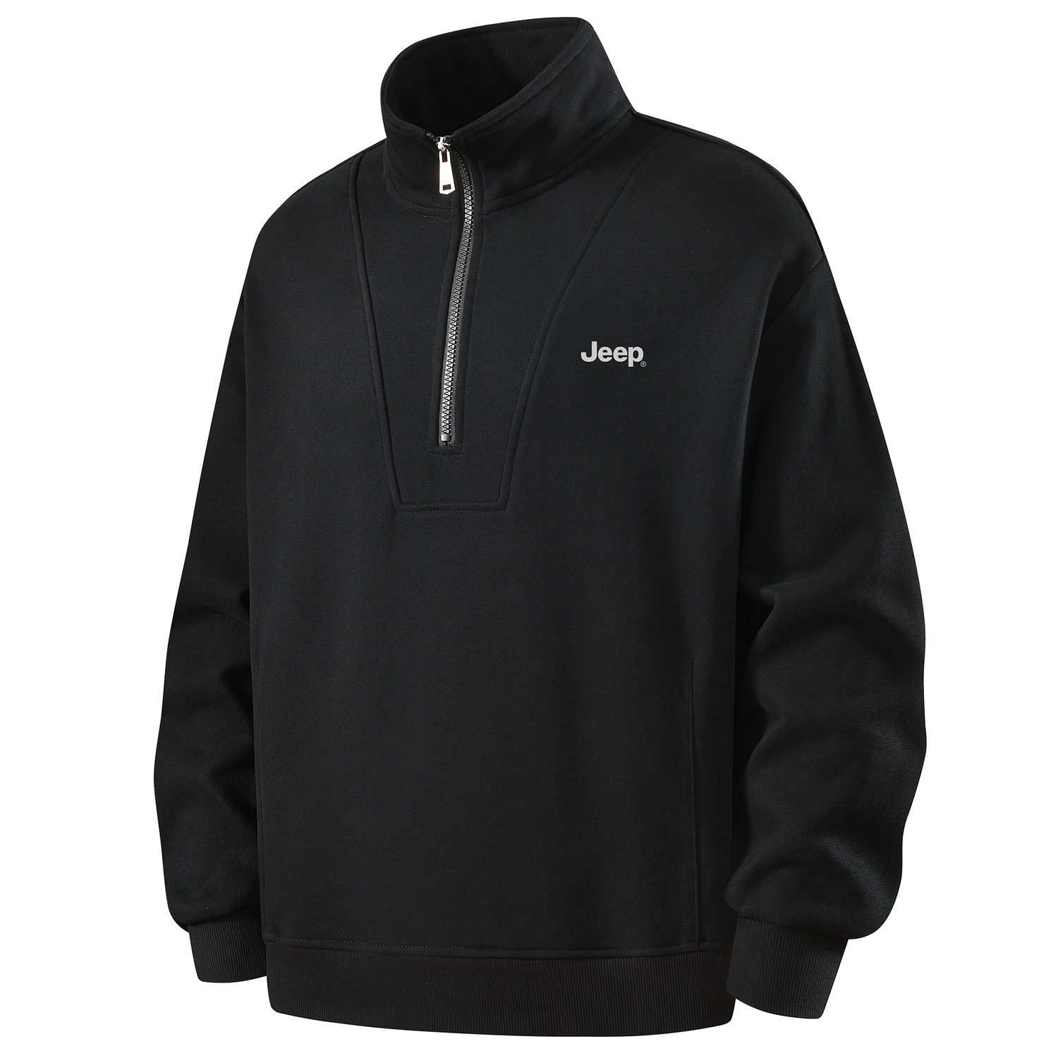 

Свитшот Unisex Stand Collar Moderate Regular Jeep, белый heather серый