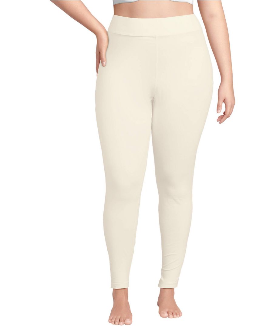 

Уютные термоштаны большого размера из термобелья Lands' End, Fresh ivory