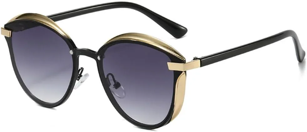 

Женские солнцезащитные очки «кошачий глаз», модные винтажные солнцезащитные очки для женщин с защитой от ультрафиолета UV400, SUN1838 Generic, Gold Gradient Gray