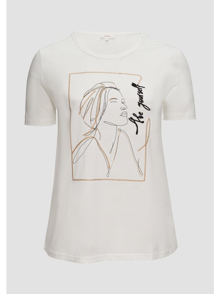 

Футболка в цвете 02D0_ecru s.Oliver, Бежевый, Футболка в цвете 02D0_ecru s.Oliver