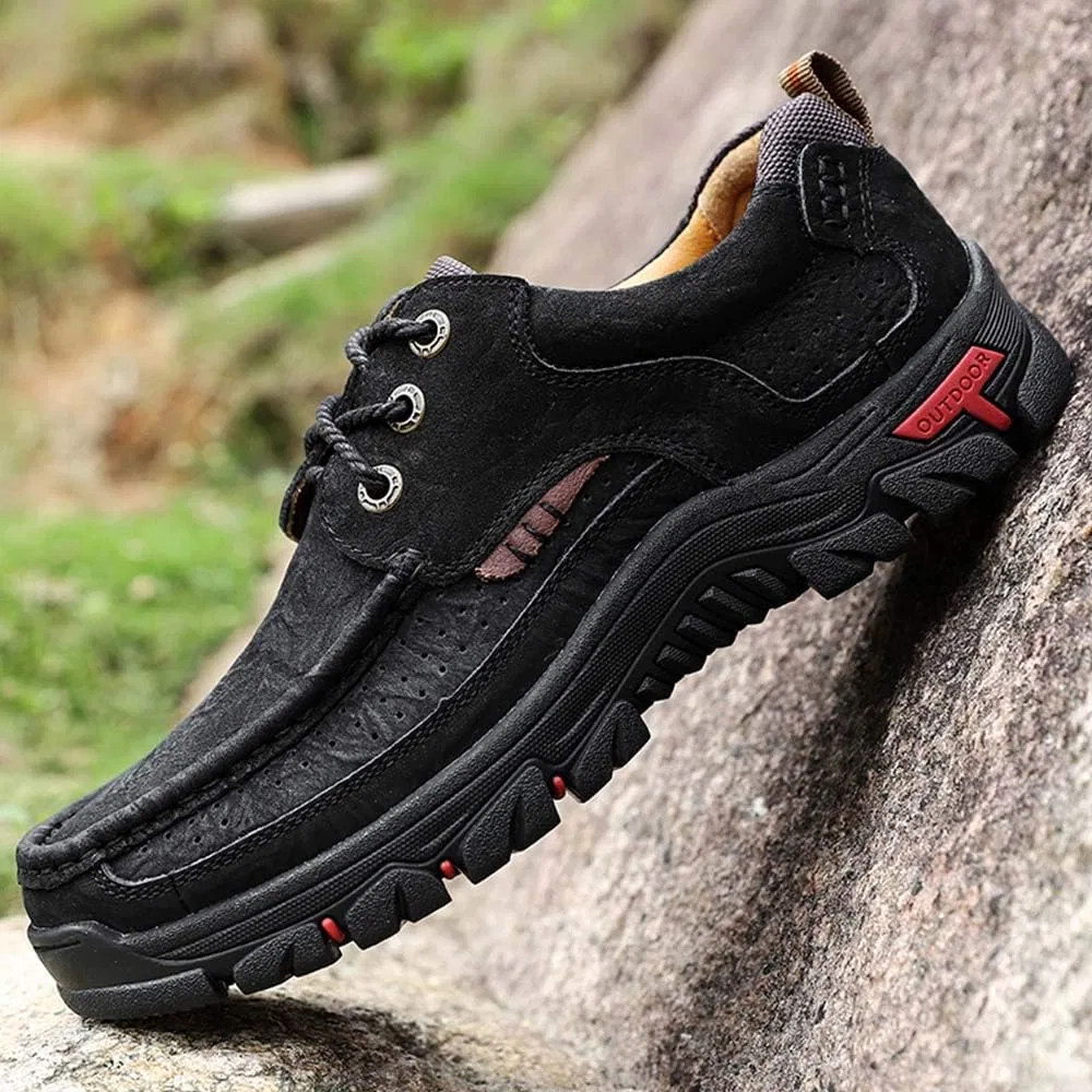 Оксфорды из натуральной кожи, дышащие мужские, Black-lace Up CERYTHRINA — фото 3