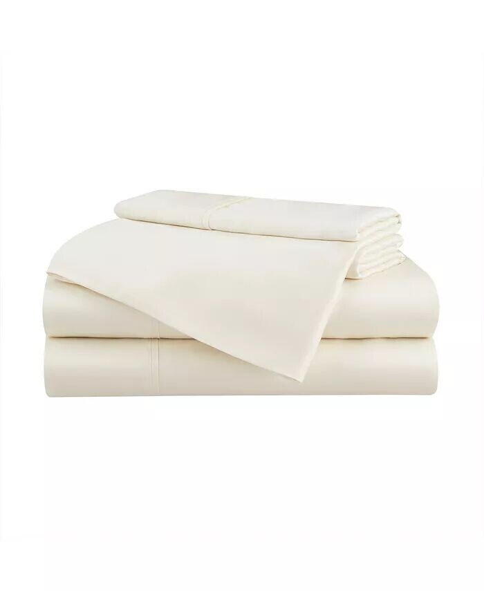 

Комплект простыней Eucalyptus Tencel King, 1 плоская простыня, 1 простыня на резинке, 2 наволочки, ультрамягкая ткань, дышащая и охлаждающая, экологически чистая Aston and Arden, бежевый