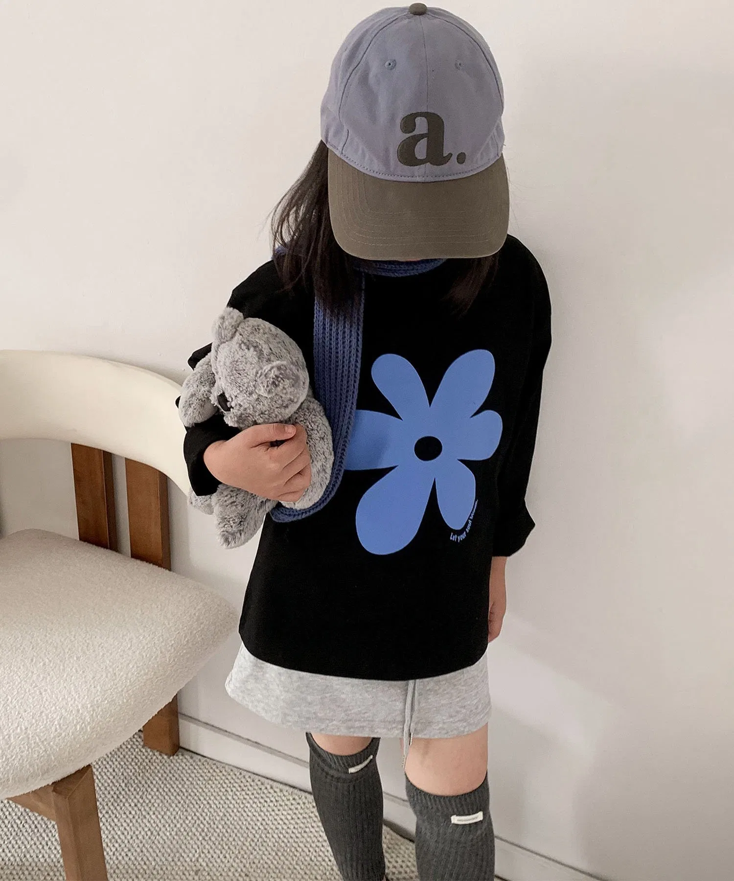 Детская длинная футболка с принтом [aimoha-KIDS-] Aimoha Kids, black — фото 2