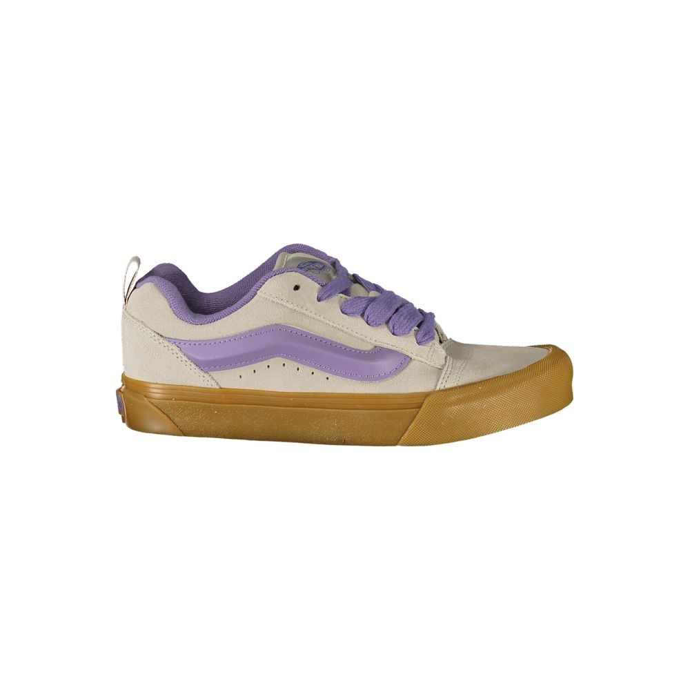 Серые кожаные женские кроссовки Vans, Gray