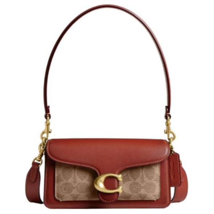 

Сумка через плечо из телячьей кожи Tabby, кросс-боди, женская коричневая COACH Trumpets