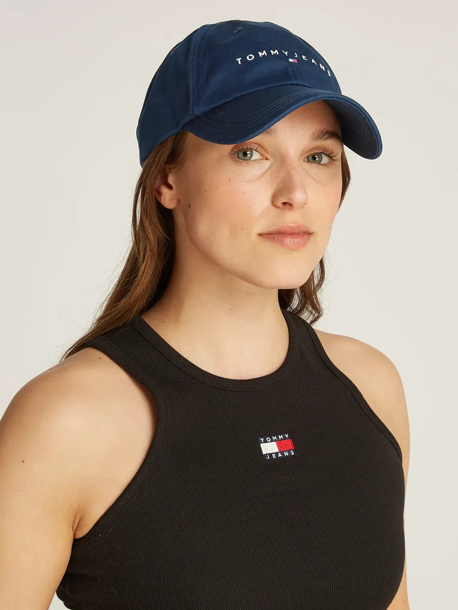 

Бейсбольная кепка Tommy Jeans "TJW LINEAR LOGO 6 PANEL CAP" с вышивкой логотипа, синий